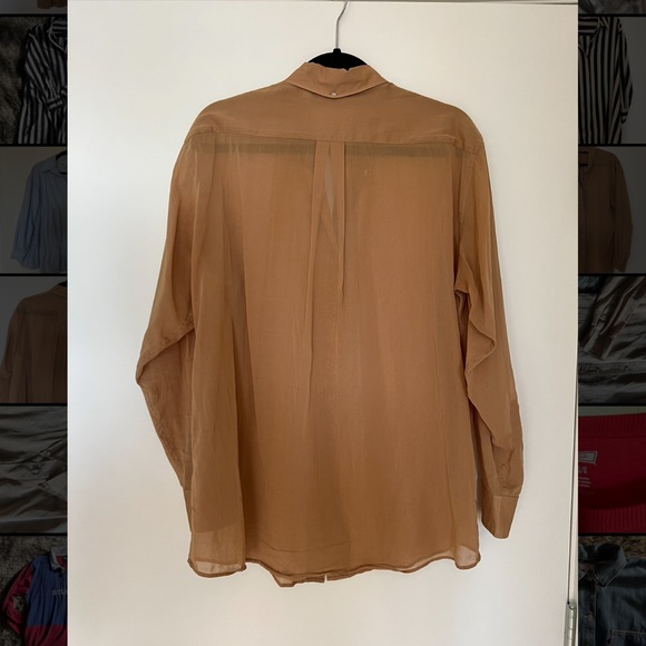 Sheer button up long sleeve shirt - Picture 3 of 4